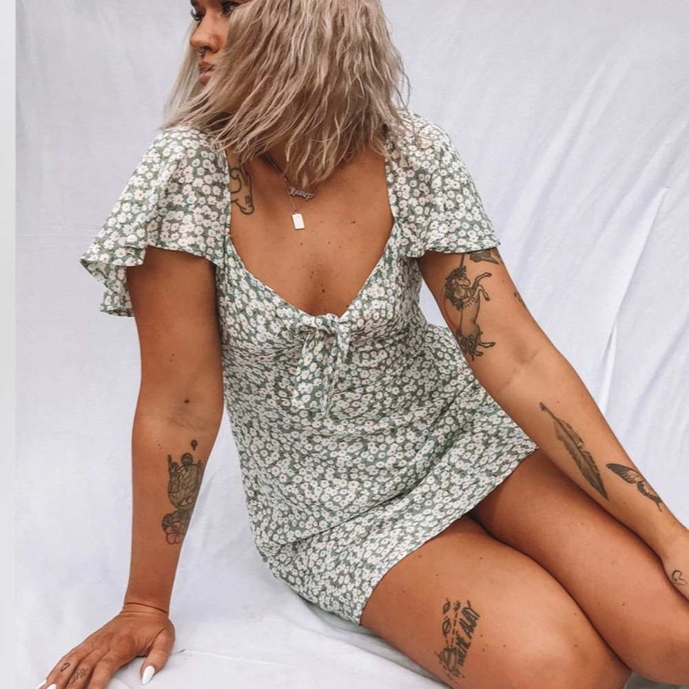 PRINCESS POLLY JUST A LOVER MINI DRESS MINT